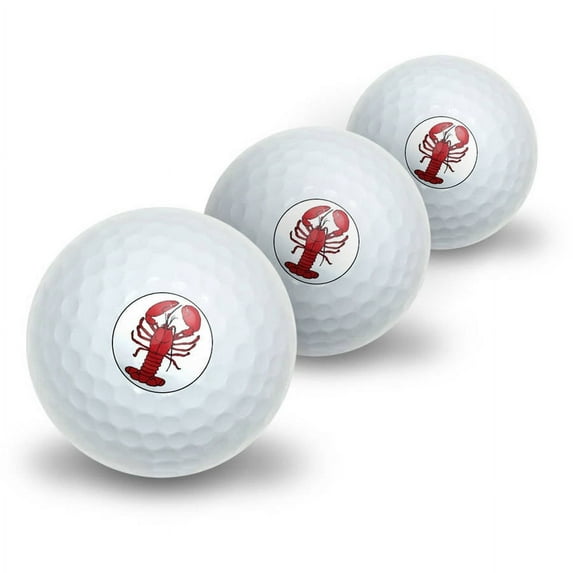 Lobster Novelty Golf Balls, 3pk