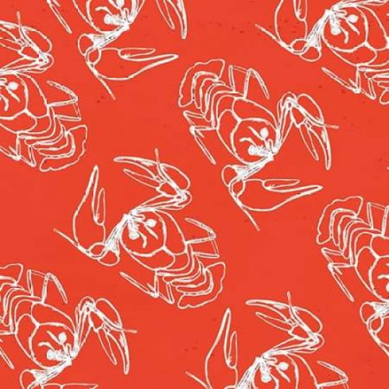Lobster Pattern Canvas Art - Shanni Welsh (24 x 24)