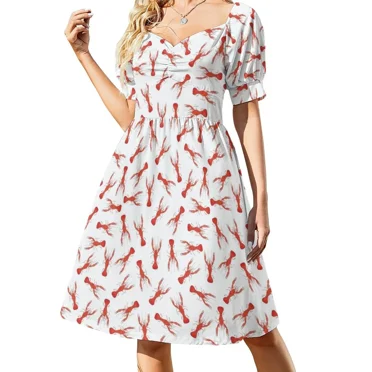 Lobster Pattern Sleeveless Dress prom clothes dress summer 2024 women
