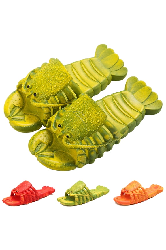 Lobster Slippers, Funny Animal themed Slippers,Pool Beach Party Shoes,Unisex Shoes Couple Summer Slipper for Kids and Women Men