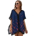 thumbnail image 1 of Lobster Squadron on Navy Women's Swimsuit Coverup Summer Beach Cover Up Bathing Suit Dress, 1 of 6