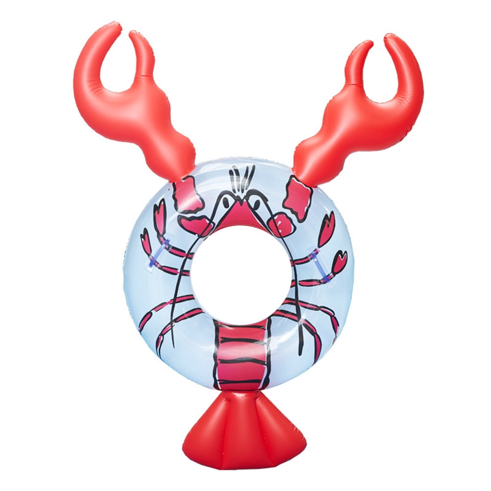 Lobster Swim Ring Air Inflation Funny Creative Water Swim Ring for ...