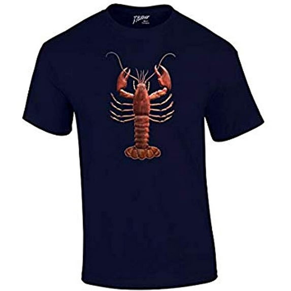 Lobster T-shirt 3D Great Maine Lobstah Crustacean Vacation Celebration Portland Old Orchard Kennebunk Bar Harbor-Navyblue-XL
