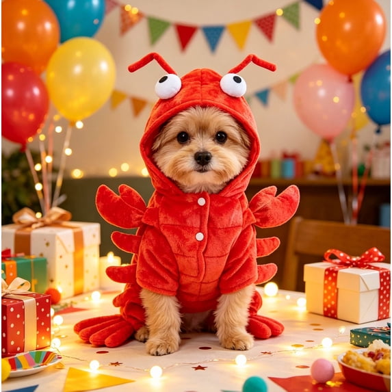 Lobster Themed Pet Dog Costume Reusable Durable Halloween Party Photography Clothing for Dachshund Small Medium Size Dogs XXL
