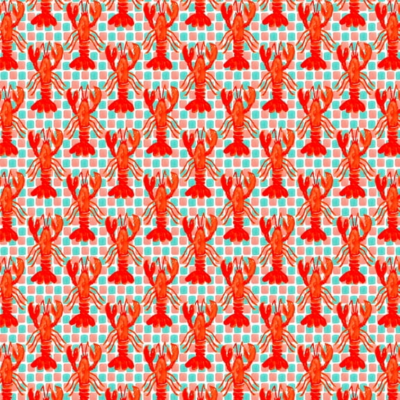 Lobster Tiles Premium Roll Gift Wrap Wrapping Paper