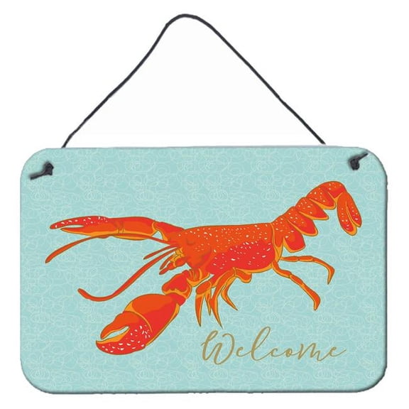 Lobster Welcome Wall Or Door Hanging Prints - Multi Colored - 8 x 12 in.