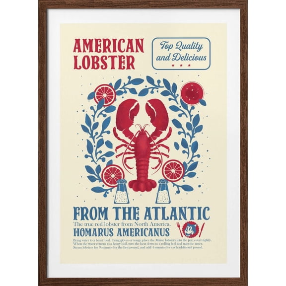 Lobster kitchen print Framed Art Modern Wall Decor