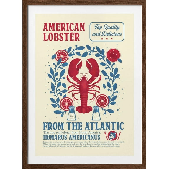 Lobster kitchen print Framed Art Modern Wall Decor