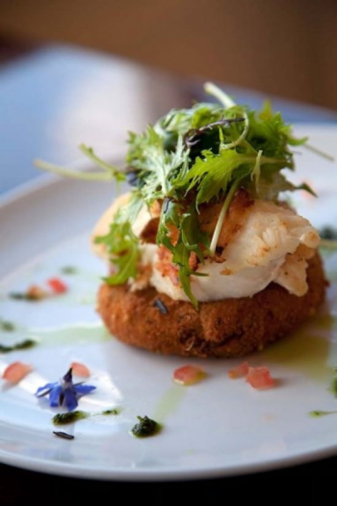 Lobster on Salmon cake Cuisine Marlborough South Island New Zealand Canvas Art - Douglas Peebles DanitaDelimont (24 x 36)