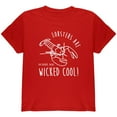 thumbnail image 1 of Lobsters are Wicked Cool - Bar Harbor Maine Youth T Shirt Red Youth X-SM, 1 of 1