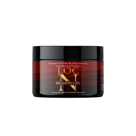 Loc 'N Braiding Gel, Hair Gel 8 oz, Hair Gel, Frizz Control, All Hair Types