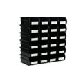 thumbnail image 1 of LocBin 7-3/8 In. L x 4-1/8 In. W x 3 In. H Black Stacking, Hanging, Interlocking Polypropylene Bins, 24 CT, 1 of 7
