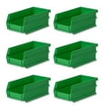 thumbnail image 1 of LocBin 7-3/8 In. L x 4-1/8 In. W x 3 In. H Green Stacking, Hanging, Interlocking Polypropylene Bins, 6 CT, 1 of 6