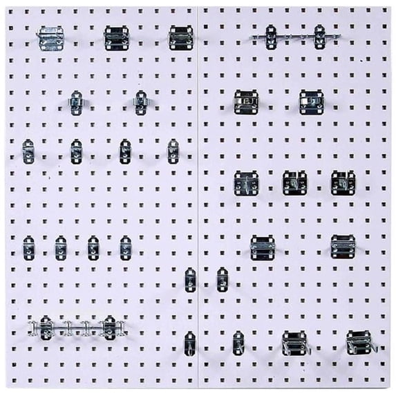 LocBoard Wall System Square Hole Pegboard & Locking Hook Organizer
