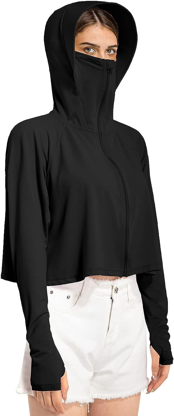 Locachy Womens UPF 50+ Sun Protection Jacket Lightweight Zip up