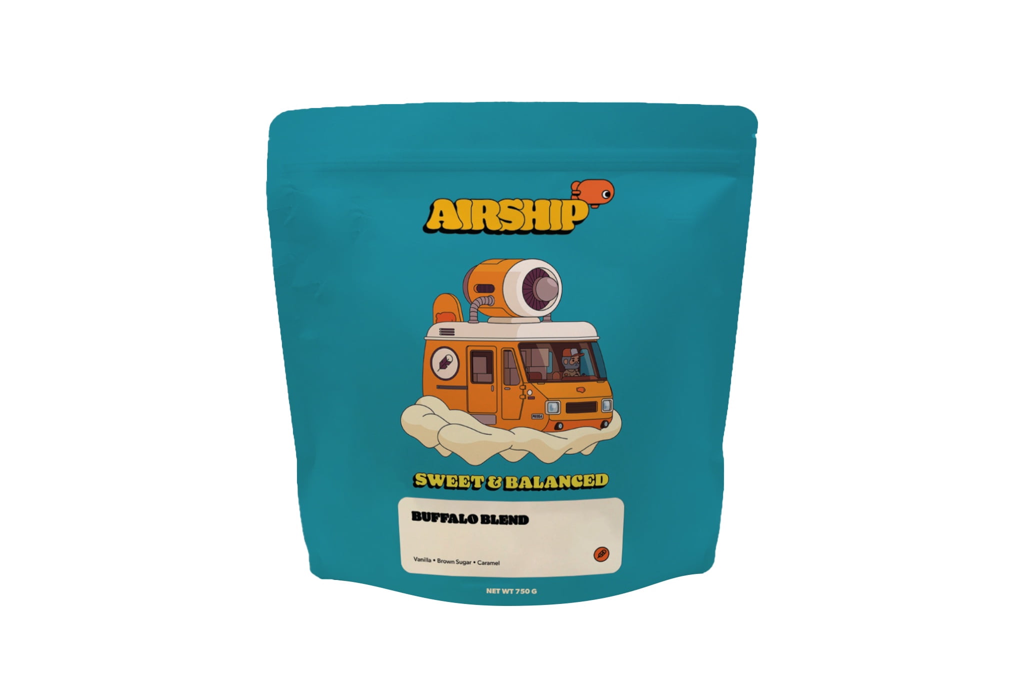 Airship Buffalo Blend, Medium Roast, Whole Coffee Beans, 27oz