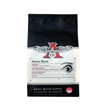 Local Anodyne Coffee Roasting Co. Atomic Blend, Medium Roast, Whole Bean, 10oz Naturally Caffeinated