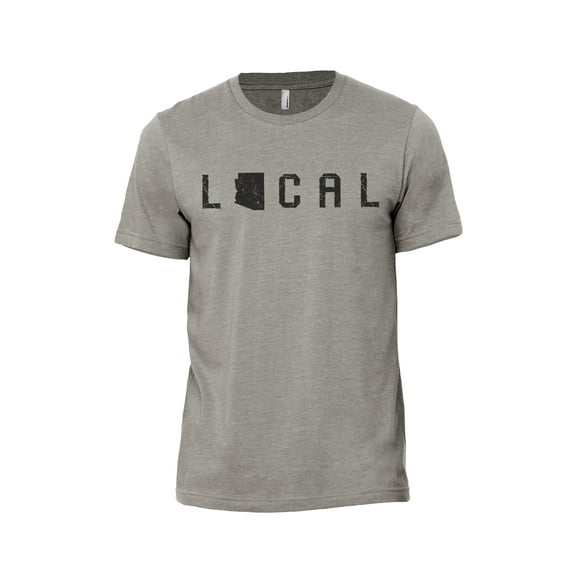 Local Arizona State Men's Modern Fit Fun Casual T-Shirt Printed Graphic Tee Military Grey Large