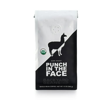 Local Backyard Beans Coffee Co Punch in The Face, Organic, Dark Roast, Whole Bean Coffee, 12oz