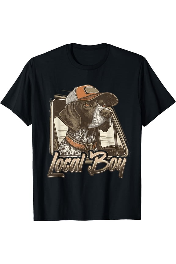 Local Boy Hunting Dog Retro Southern Country Pride Men Women T-Shirt ,Unisex Tee