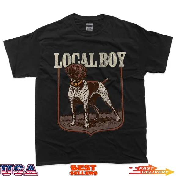 Local Boy Hunting Dog Southern Country Pride Vintage Graphic Tee,for men & women up to 5XL