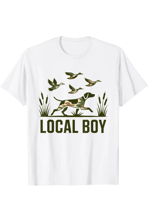 Local Boy Southern Duck Hunting Black Outdoor Retro T-Shirt, Unisex T-Shirt