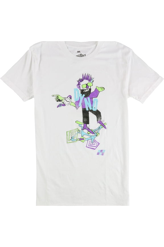 Mens Dyno Graphic T-Shirt, White, Medium
