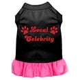 thumbnail image 1 of Mirage Pet Local Celebrity Screen Print Dress Black with Bright Pink XXL, 1 of 10