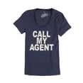 thumbnail image 1 of Local Celebrity Womens Call My Agent Graphic T-Shirt, Blue, Small, 1 of 1