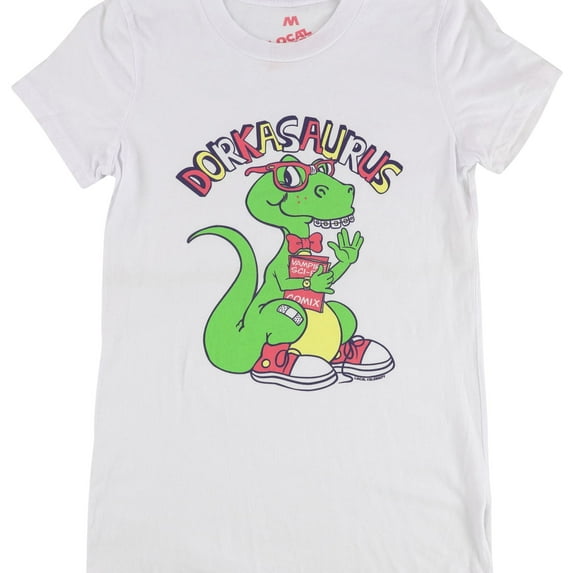 Local Celebrity Womens Dorkasaurus Graphic T-Shirt, Multicoloured, Medium