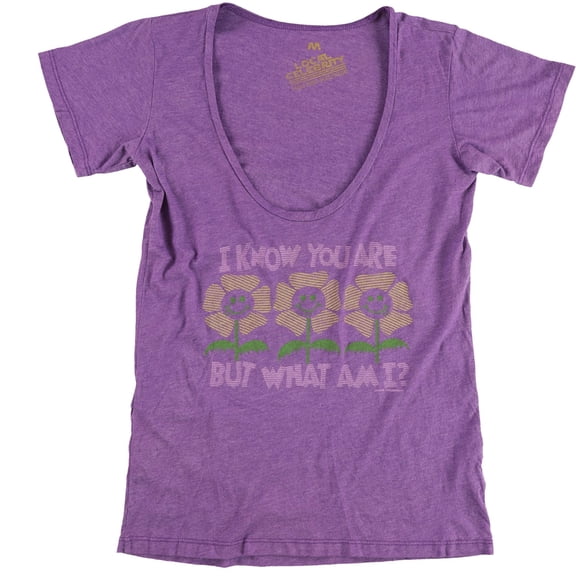 Local Celebrity Womens I Know You Are Graphic T-Shirt, Purple, Medium