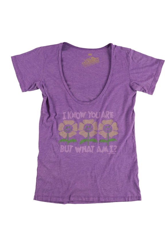 Womens I Know You Are Graphic T-Shirt, Purple, Medium