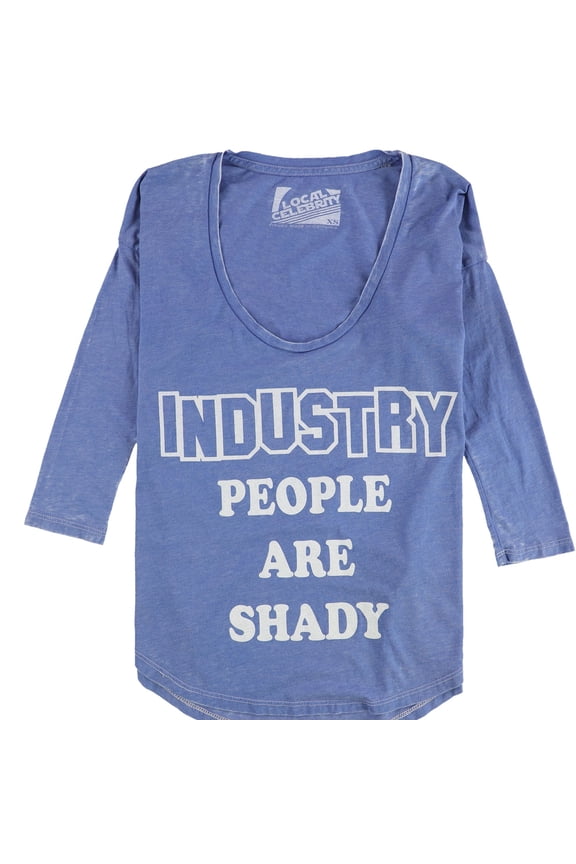 Womens Industry People Graphic T-Shirt, Blue, X-Small