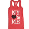 thumbnail image 1 of Local Celebrity Womens LA Heart's Me Racerback Tank Top, Red, Small, 1 of 2