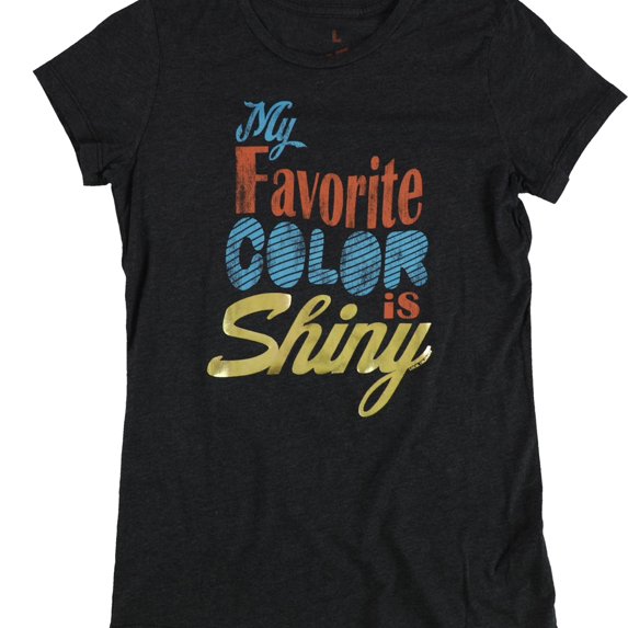 Local Celebrity Womens My Favorite Color Graphic T-Shirt, Grey, Large