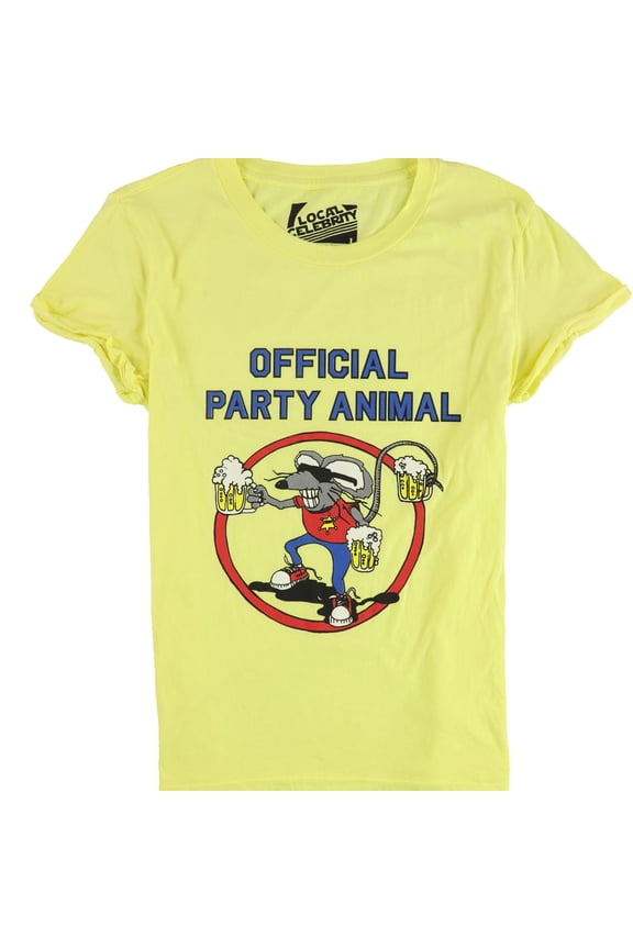 Womens Official Party Animal Graphic T-Shirt, Yellow, Large