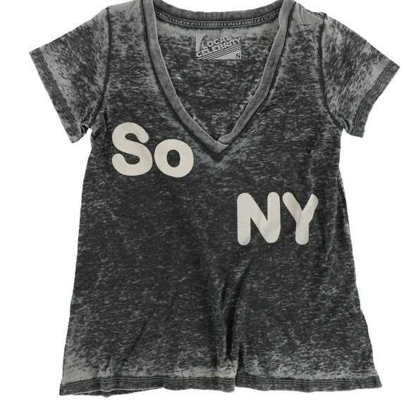 Local Celebrity Womens So NY Graphic T-Shirt, Grey, Small
