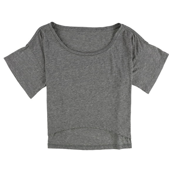 Local Celebrity Womens Solid Basic T-Shirt, Grey, X-Small
