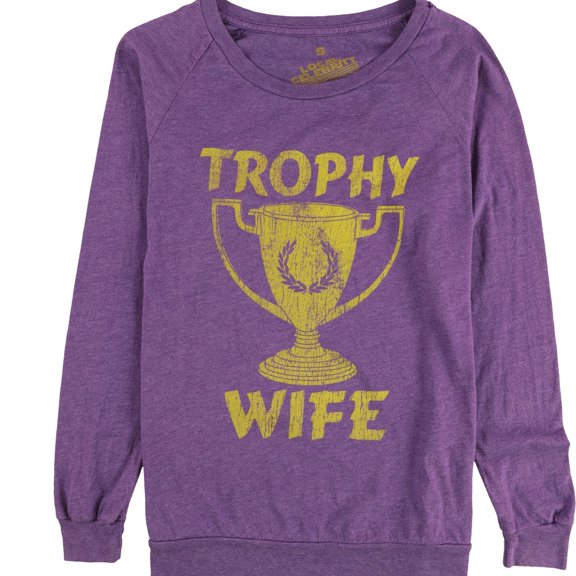 Local Celebrity Womens Trophy Wife Graphic T-Shirt, Purple, Small