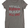 thumbnail image 1 of Local Celebrity Womens Up All Night Graphic T-Shirt, Grey, Medium, 1 of 2