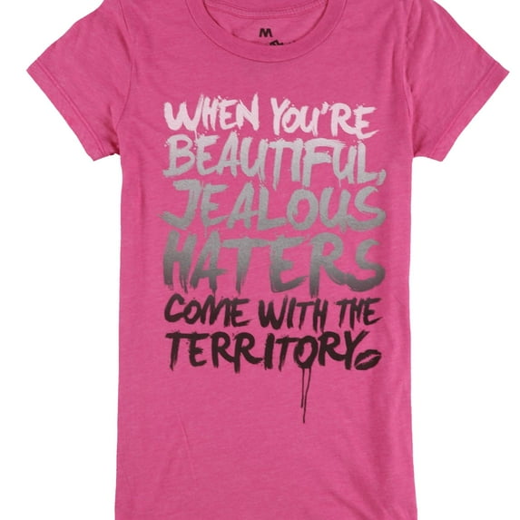 Local Celebrity Womens When You're Beautiful Graphic T-Shirt, Pink, Medium