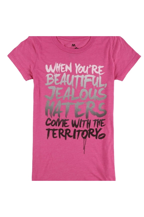Womens When You're Beautiful Graphic T-Shirt, Pink, Medium
