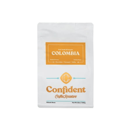 Local Confident Coffee Colombia, Whole Bean Coffee, Medium Roast, 12oz
