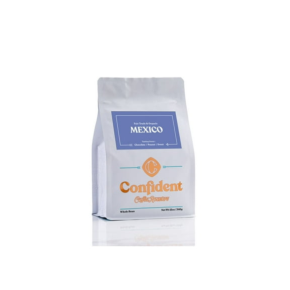 Local Confident Coffee Roasters, Mexico, Whole Bean Coffee, Medium Roast, 12 oz