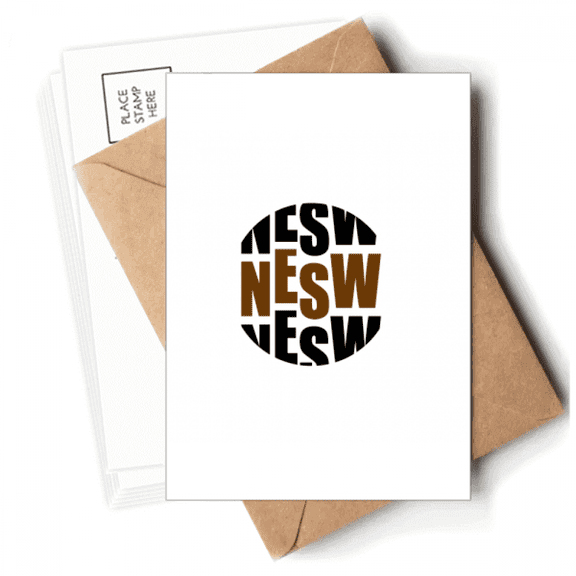 Local Direction Compass Art Deco Fashion Postcards Envelopes Blank Note Cards Mailing