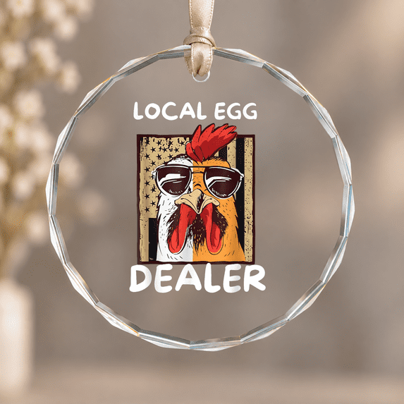 Local Egg Dealer Farmer Chicken Theme Ornament, Room Decoration, Circle ...