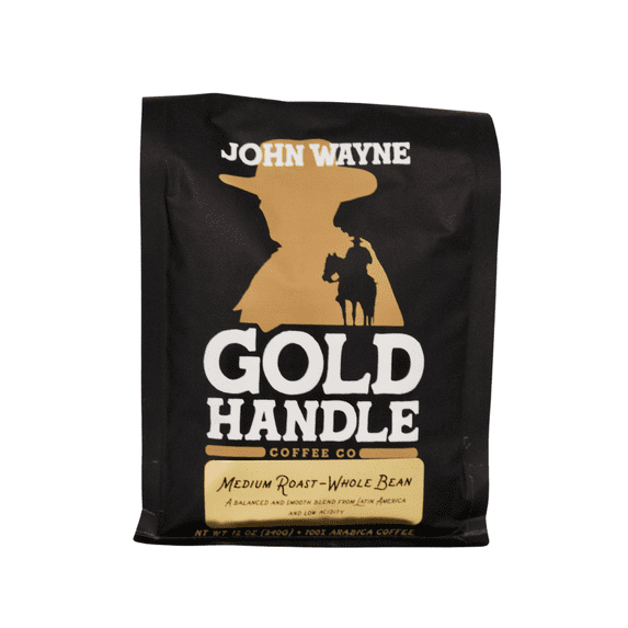 Local Gold Handle Coffee Medium Roast, Whole Bean Coffee, 12oz, Naturally Caffeinated