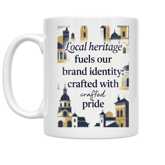 Local Heritage Fuels Our Brand Identity - Local Pride Enthusiast - 11 oz Ceramic Coffee Mug