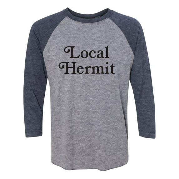 Local Hermit Unisex 3/4 Sleeve Baseball Raglan Tee