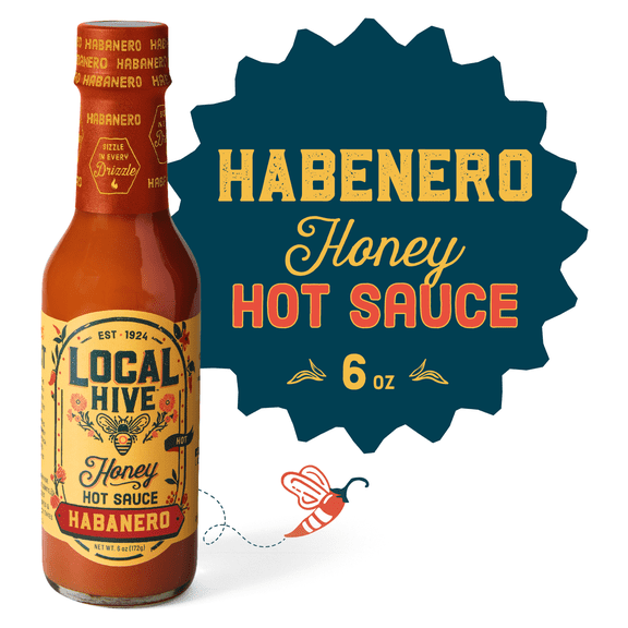 Local Hive Honey Hot Sauce, Habanero, 6oz